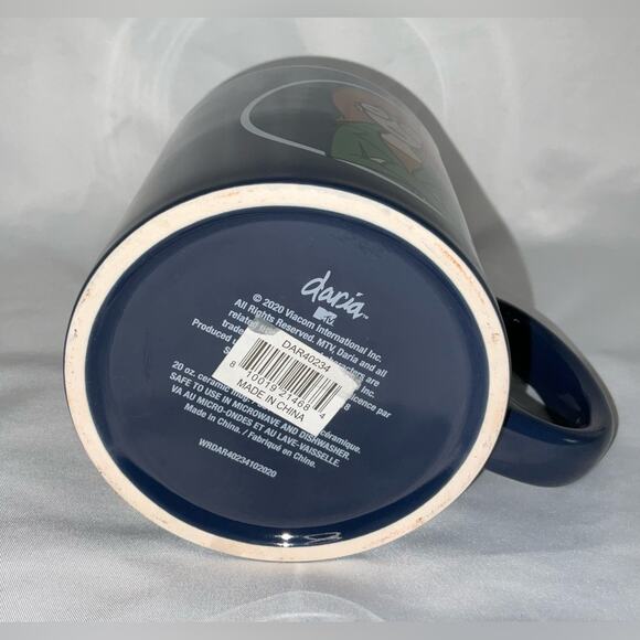 NEW DARIA MTV ANIMATED CARTOON GO AWAY DARK BLUE NAVY MUG 20 OZ - Picture 3 of 8